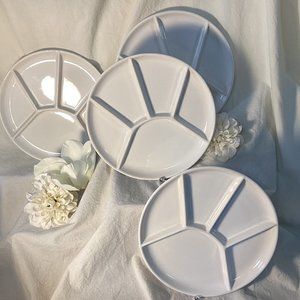 4 - Vintage Fondue  plates